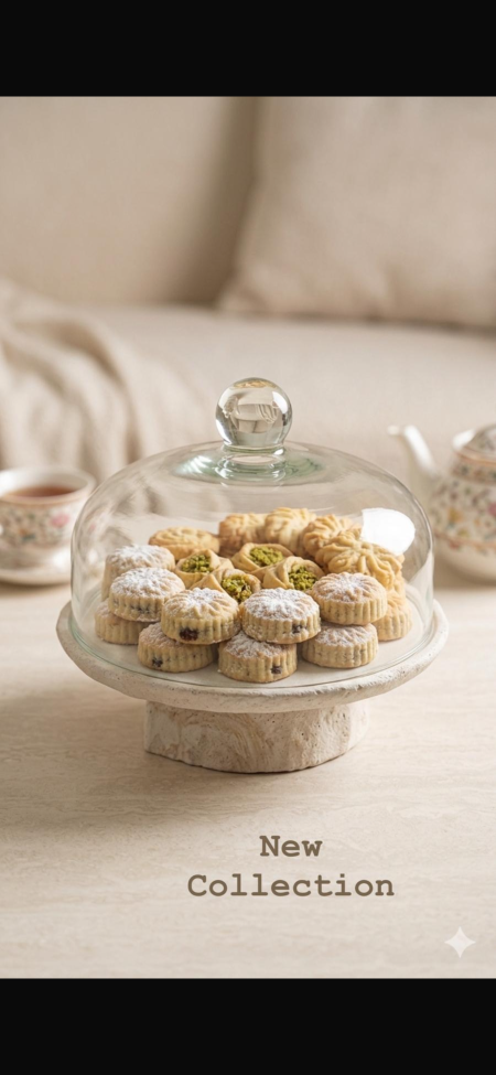 علبه كعك مع غطا قزاز